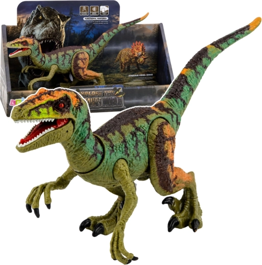 Realistična figurica dinozavra Velociraptor z zvoki in gibljivimi okončinami