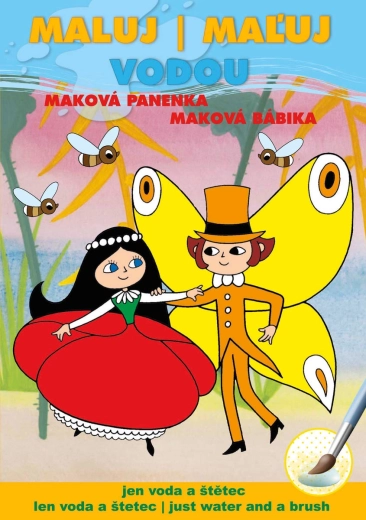 Akim barvaj z vodo po barvnih pikah – Makova punčka A5
