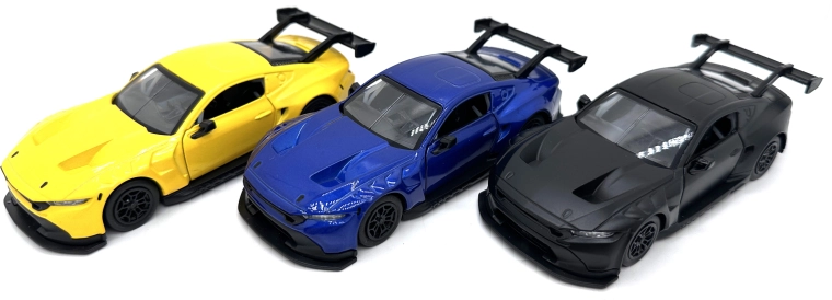 Kovinski model avtomobila Ford Mustang GT3 (2024) z lučmi in zvoki