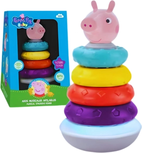 Piramidna izobraževalna sestavljanka z zvočnimi učinki Peppa Pig