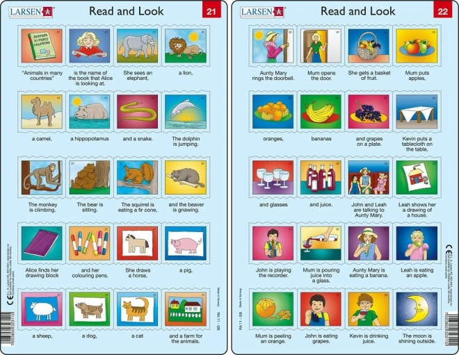 Sestavljanka Angleščina – daljši stavki, 20 koščkov