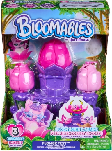 Hatchimals Bloomables cvetlični igralni set – 3 figurice in oder Flower Fest