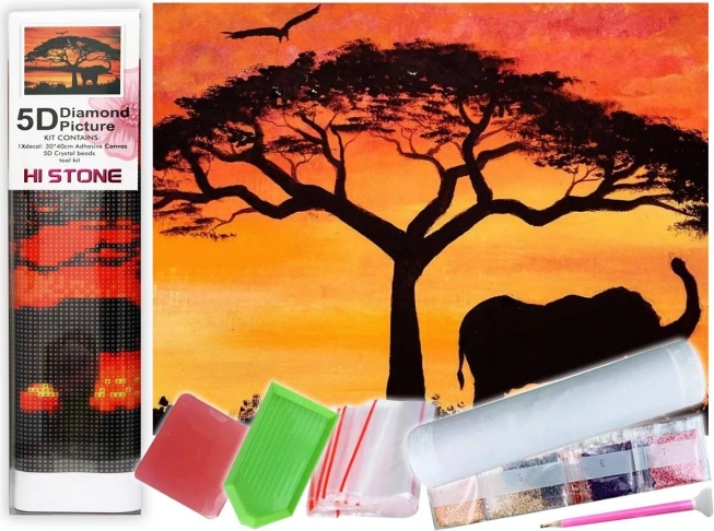 Diamantno slikanje – kreativni mozaik komplet z kamenčki
