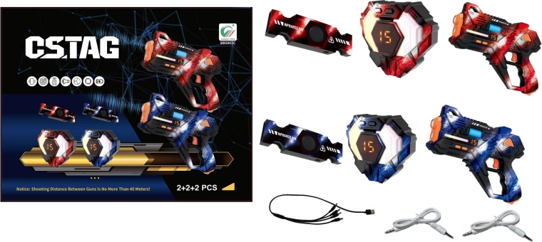 Laser gun set with targets