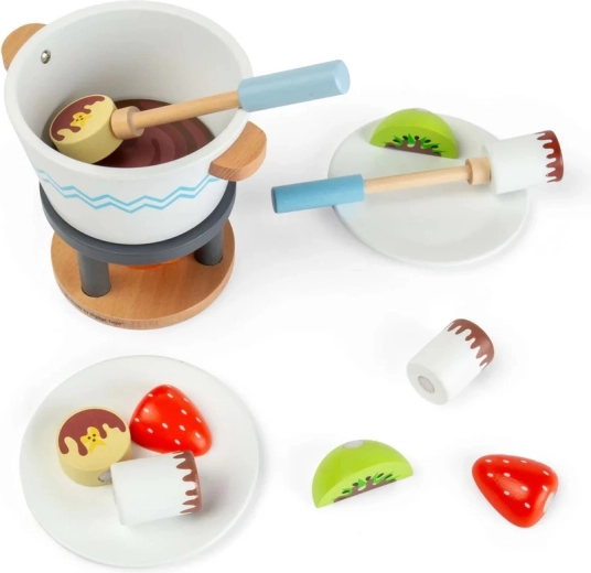 Bigjigs Toys leseni set za fondi s čokolado