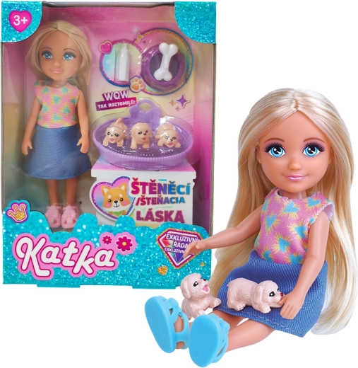 Punčka Katka s kužki za deklice od 3 let