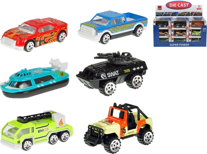 Kovinski avtomobilček 7 cm 1:64 z prostim tekom