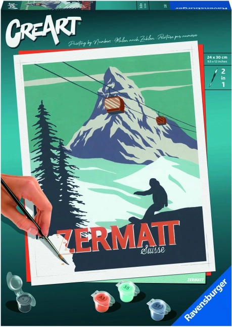 creart zermatt, švica – slikanje po številkah