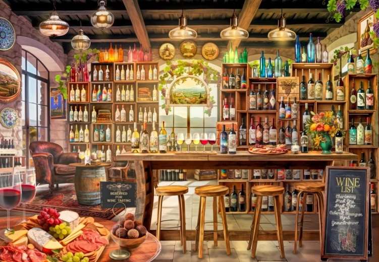 Sestavljanka Degustacija vin 1000 koščkov BLUEBIRD