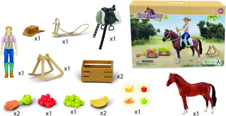 Jezdinja s hanoverskim žrebcem in dodatki