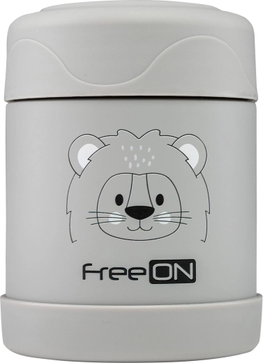 FreeON termo posoda iz nerjavečega jekla za hrano 350 ml – Siva