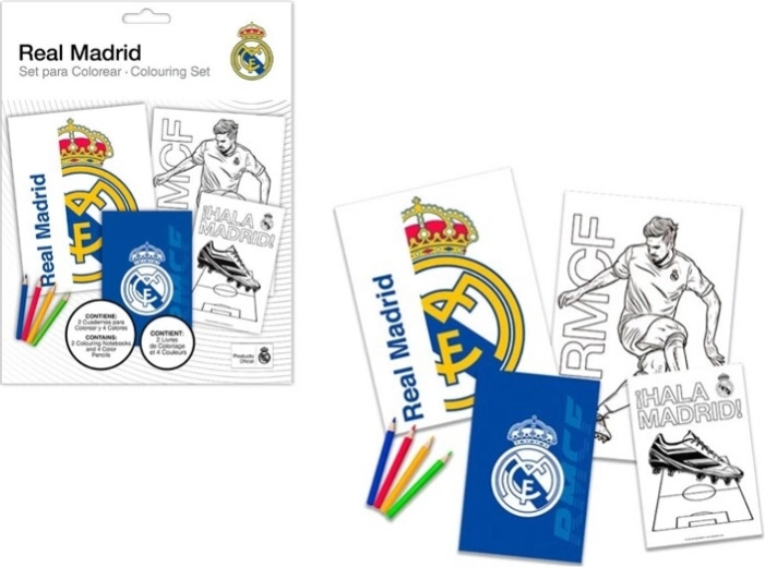 Pobarvanke s flomastri REAL MADRID – kreativni set za otroke