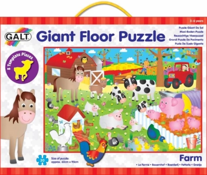 GALT velikanski talni puzzle kmetija 30 kosov