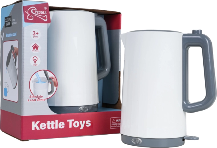 Interactive Children's Electric Kettle Toy, White