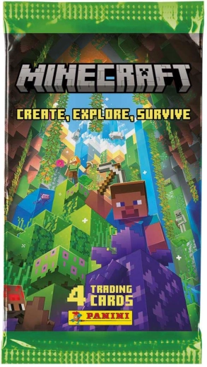 Panini Minecraft collectible cards 3rd series (Create, Explore, Survive) – booster pack 4 cards