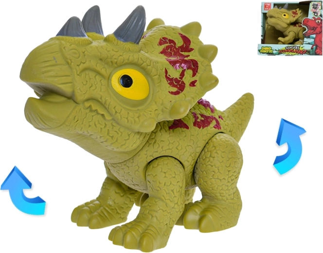Dinozaver Triceratops z gibljivimi deli 17 cm