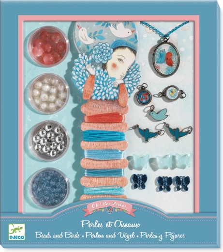 DJECO ustvarjalni komplet za nakit Biseri in ptički