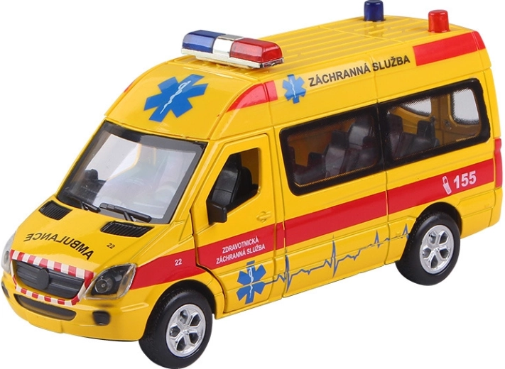 Reševalno vozilo 1:36 z zvoki in lučmi, pull-back