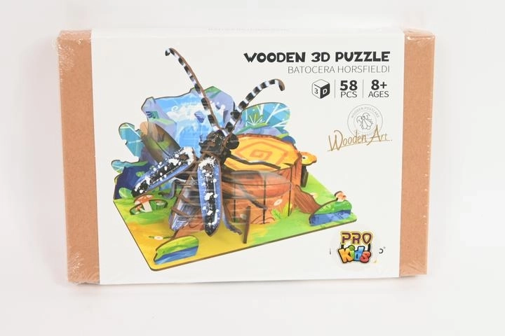 Leseni 3D lesena sestavljanka – hrošč v gozdu
