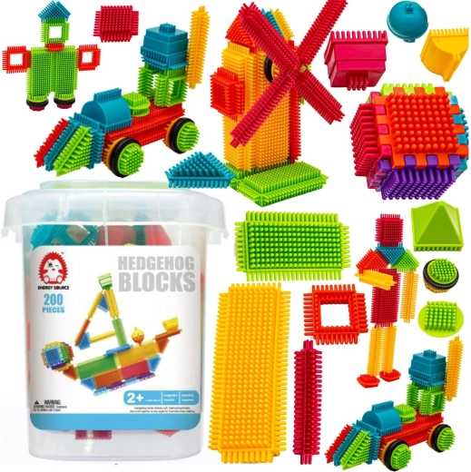 Hedgehog Building Blocks in a Bucket – 200 Pieces
