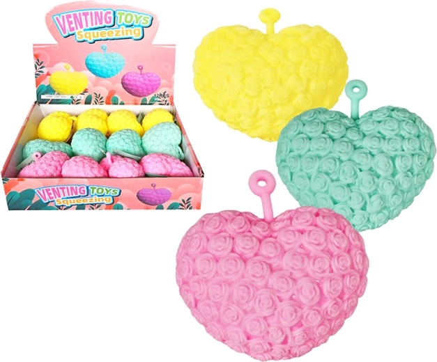 Stiskljivo srce iz vrtnic z lučko