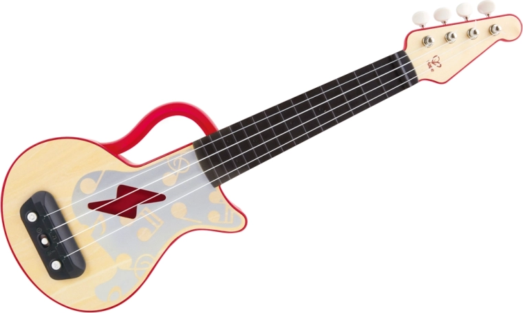 Hape ukulele učenje s pomočjo lučk, rdeče
