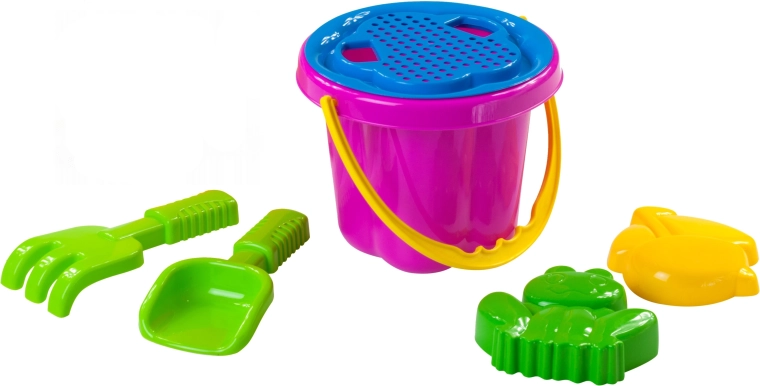 Komplet za pesek z vedrom in sitom 16 cm