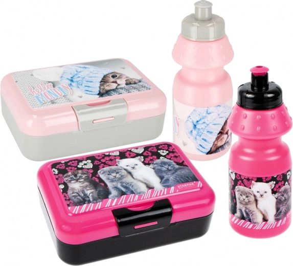 Škatla za malico in steklenička z mucko – otroški komplet