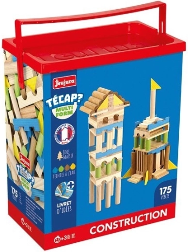 Jeujura lesena konstrukcijska igrača Técap Multiform (175 delov)