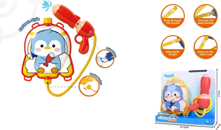 Vodna pištola z nahrbtnim rezervoarjem Pingvin