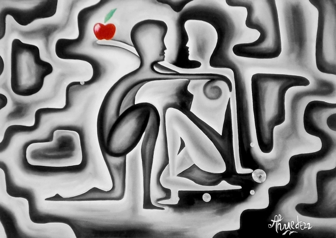 Enjoy puzzle Adam in Eva 1000 kosov