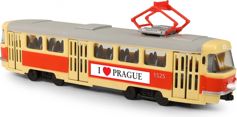 Otroški tramvaj Praga z češkimi napovedmi