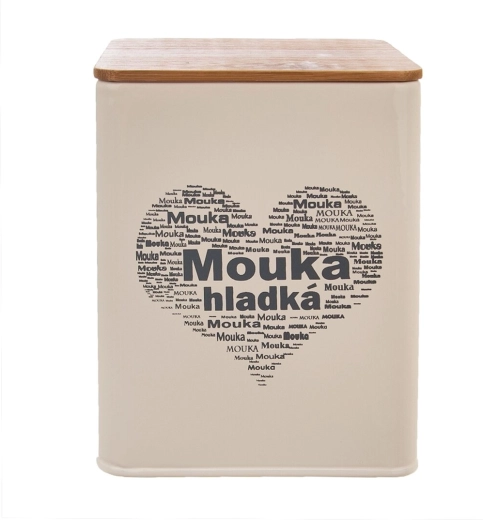 Doza za gladko moko z lesenim pokrovom Srce