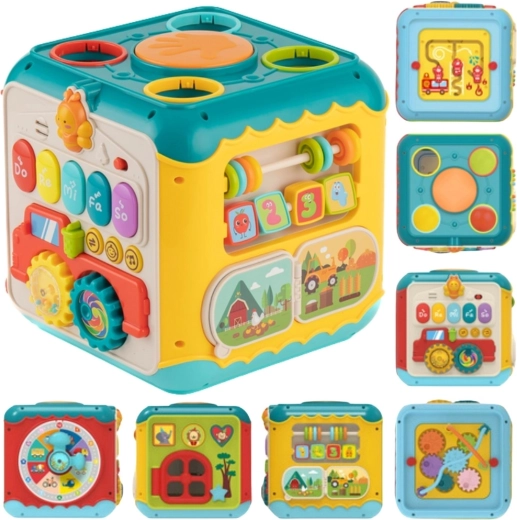 Večnamenska montessori aktivna kocka Woopie Baby 6 v 1
