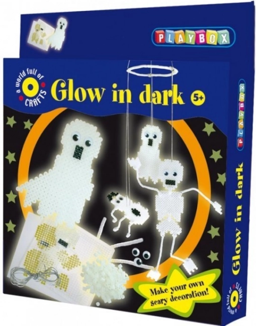 Svetleči talilne perlice Okostnjaki in duhovi 1100 kosov