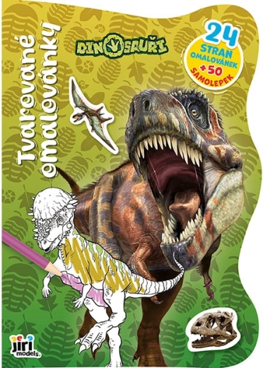 Oblikovane pobarvanke dinozavri - 1 kos