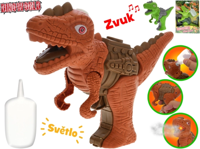 Interaktivni dinozaver s paro Dinoworld 17 cm