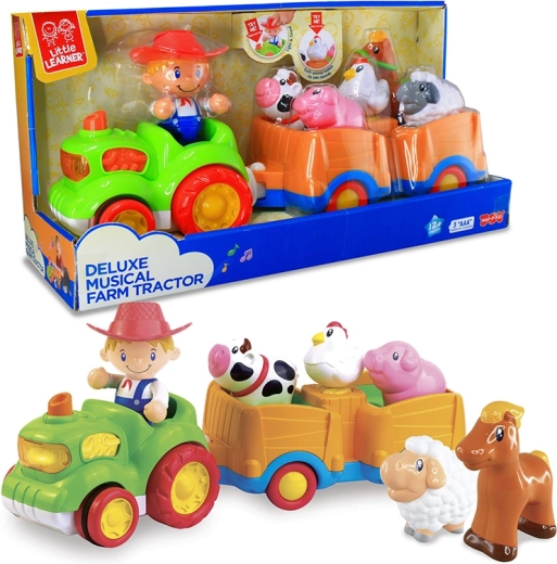 Hap-P-Kid traktor – živalska farma Pritisni in vozi