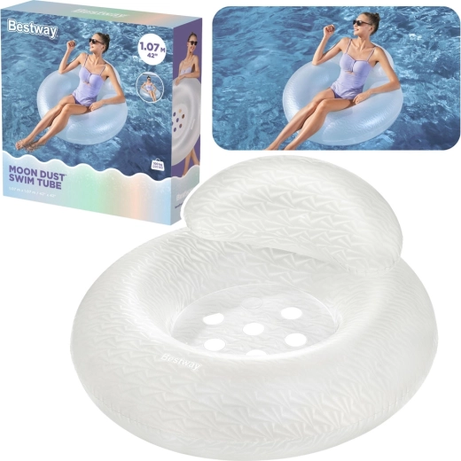 Bestway Moon Dust Swim Tube napihljiv plavalni obroč za vodo s sedežem