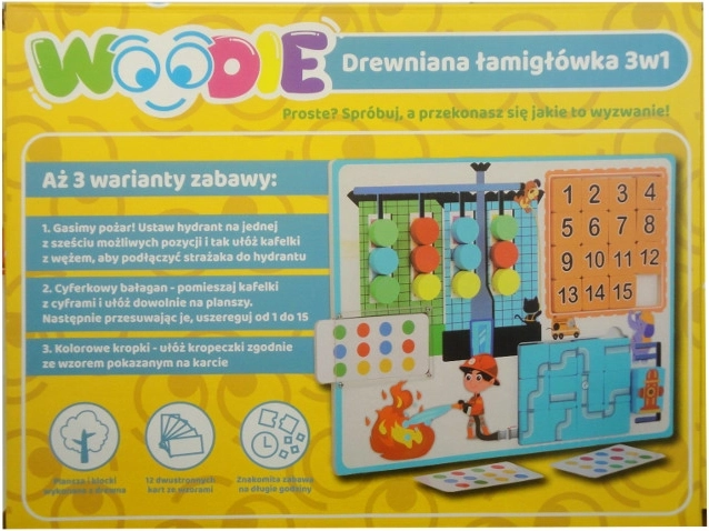 Wooden Logic Game 3-in-1 Woodie
