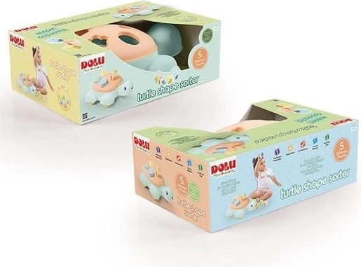 Dolu Turtle – Shape Sorter Pull Toy with String