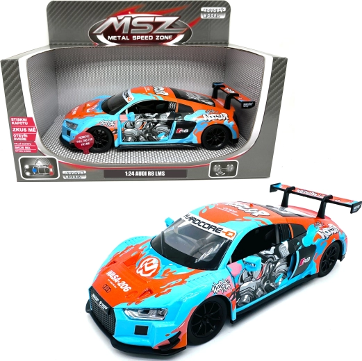 Kovinski model Audi R8 LMS s svetlobo in zvokom v merilu 1:24