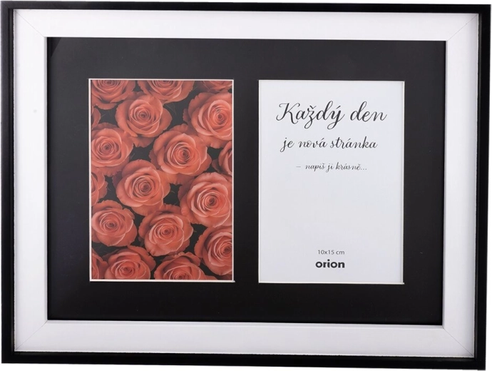 Lesen okvir za 2 fotografiji 10 × 15 cm, črn