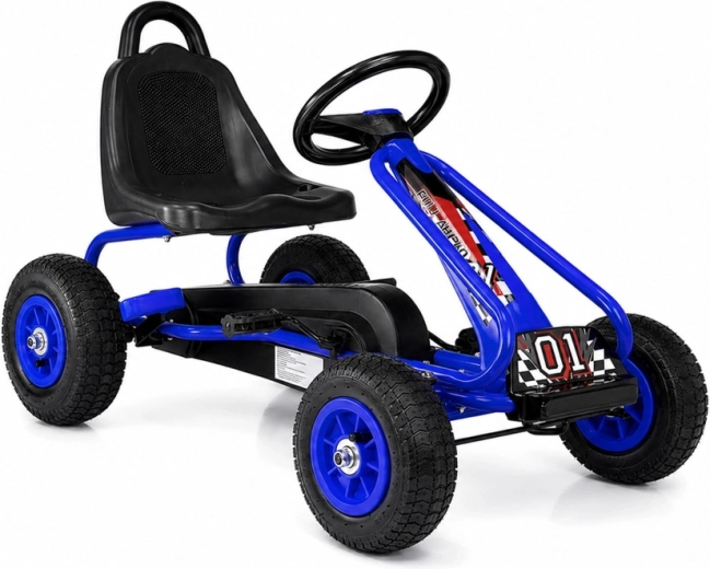 Modri otroški gokart na pedala