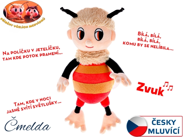 Čmelda plush talking 29 cm – Stories of the Bee Bears