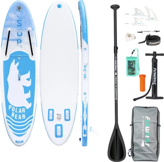 FunWater napihljiv paddleboard POLAR BEAR 10'6 set