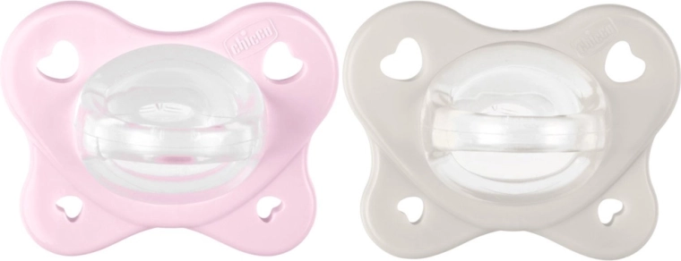 Chicco dude PhysioForma Dual Soft rožnate 2–6 m (2 kosa)