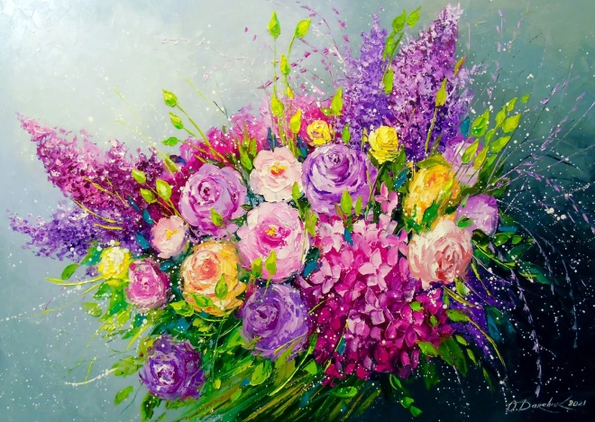 Sestavljanka Šopek vrtnic 1000 koščkov