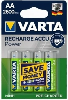 Varta polnilne baterije AA 2600 mAh Ready2Use, 4 kosi