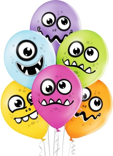 Lateksni balon Belbal 12" veseli pošastki – 1 kos